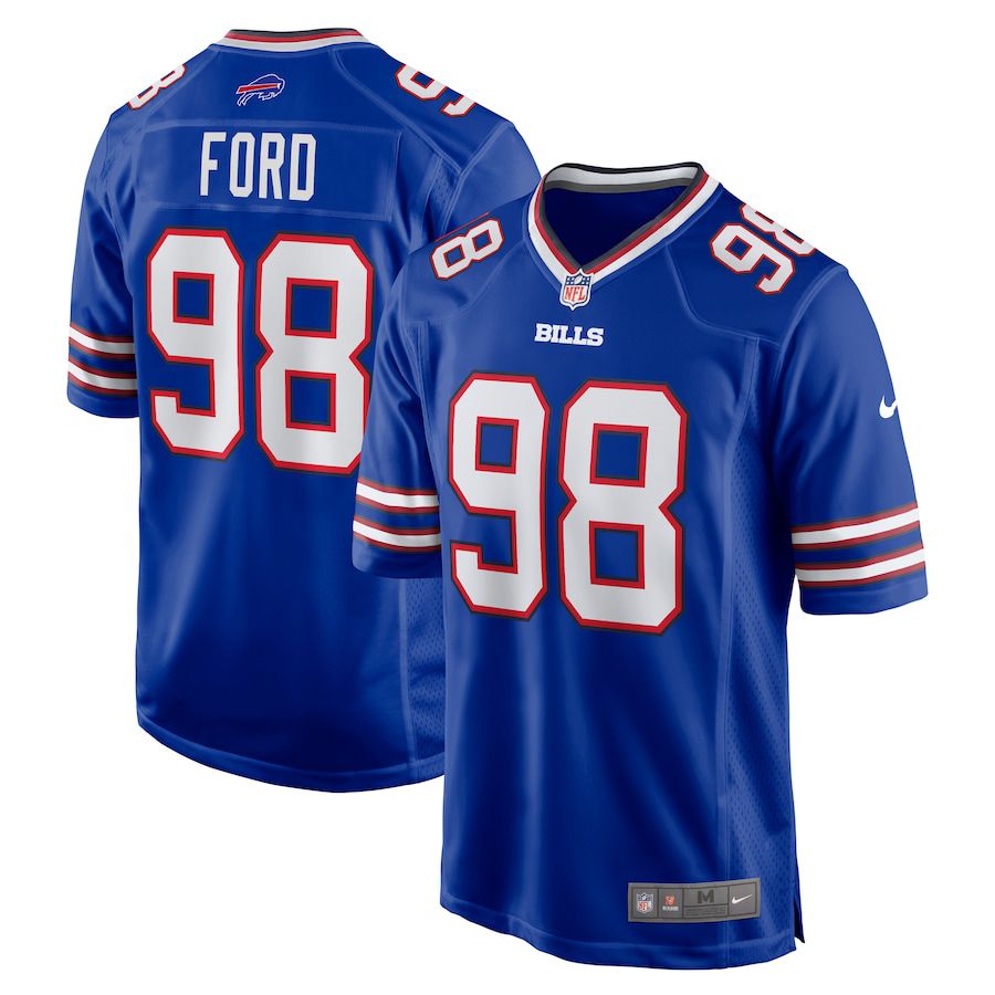 Men Buffalo Bills #98 Poona Ford Nike Royal Home Game NFL Jersey